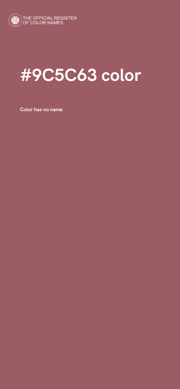 #9C5C63 color image
