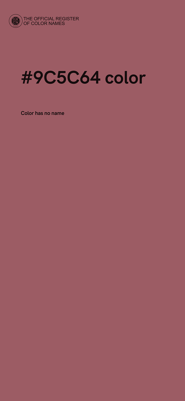 #9C5C64 color image