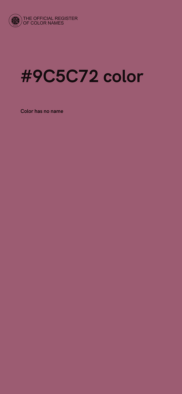 #9C5C72 color image