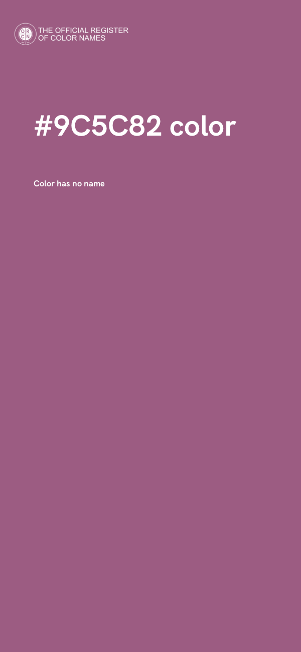 #9C5C82 color image