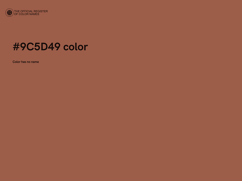 #9C5D49 color image