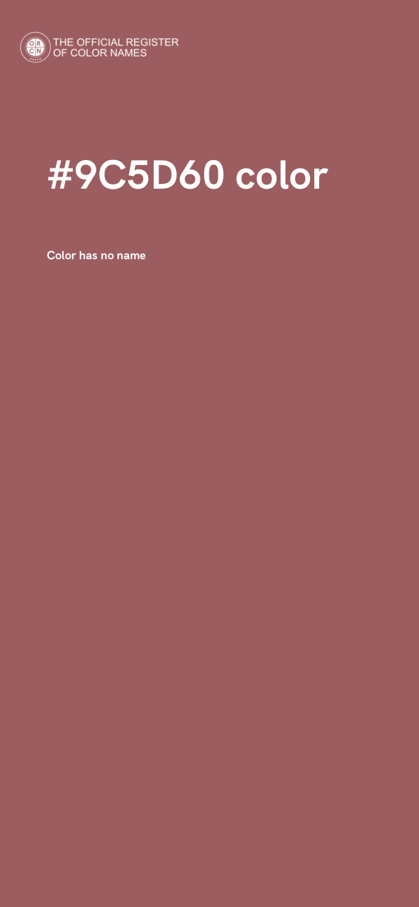 #9C5D60 color image