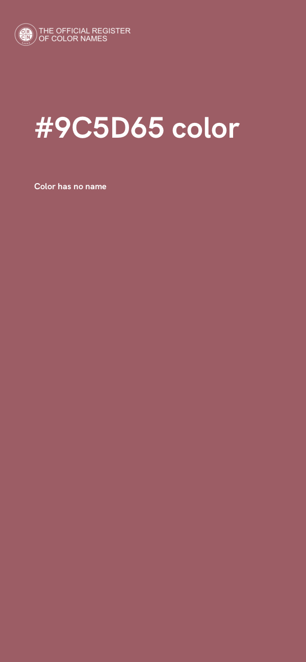 #9C5D65 color image