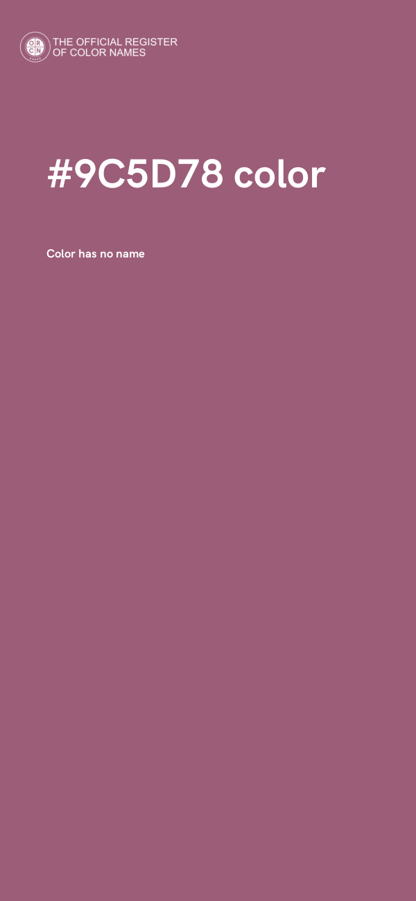 #9C5D78 color image