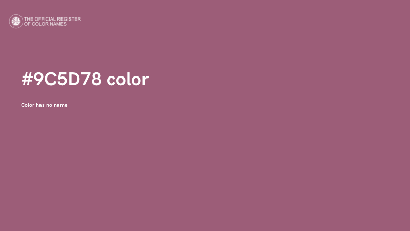 #9C5D78 color image