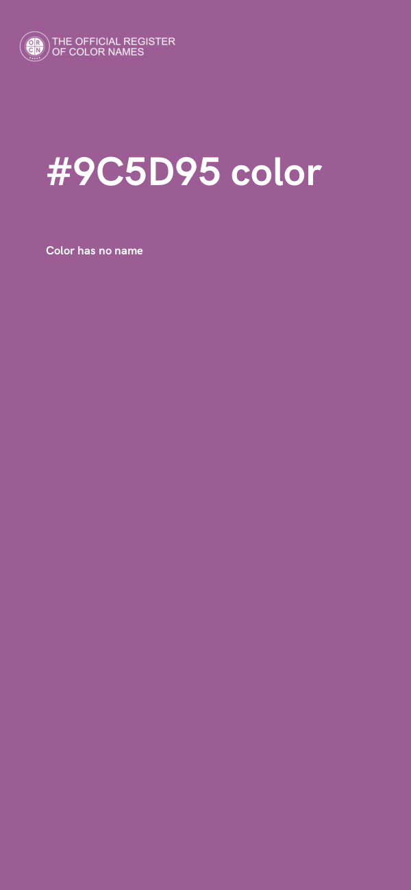#9C5D95 color image