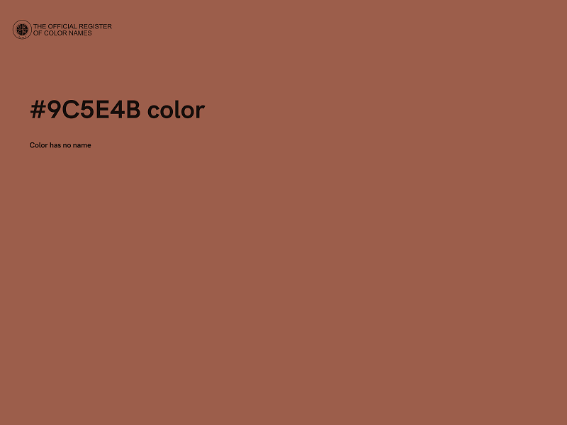 #9C5E4B color image