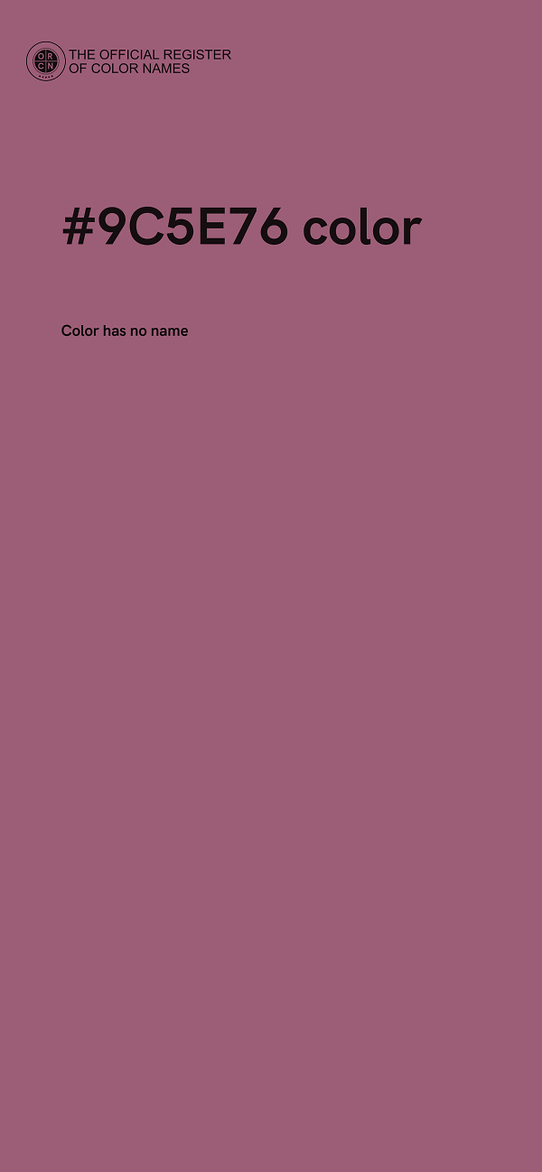 #9C5E76 color image