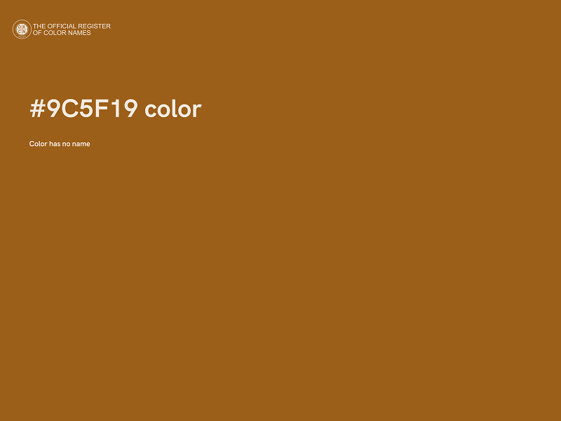 #9C5F19 color image