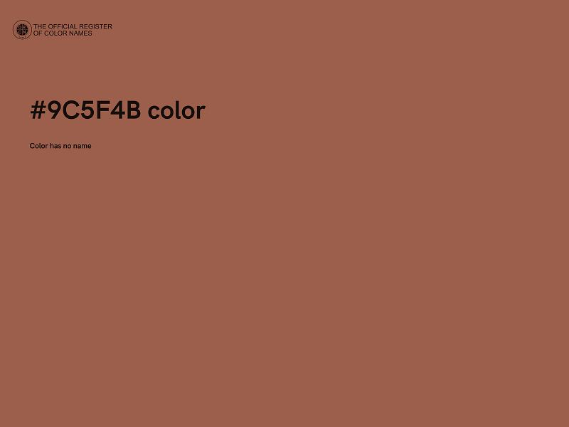 #9C5F4B color image