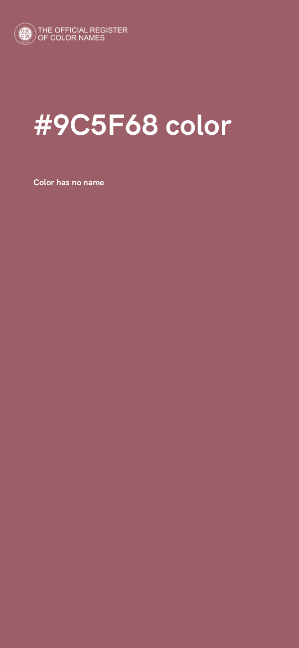 #9C5F68 color image