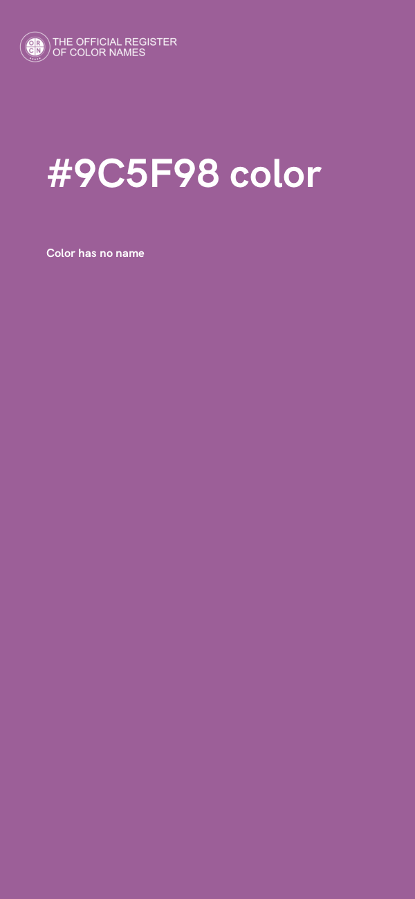 #9C5F98 color image
