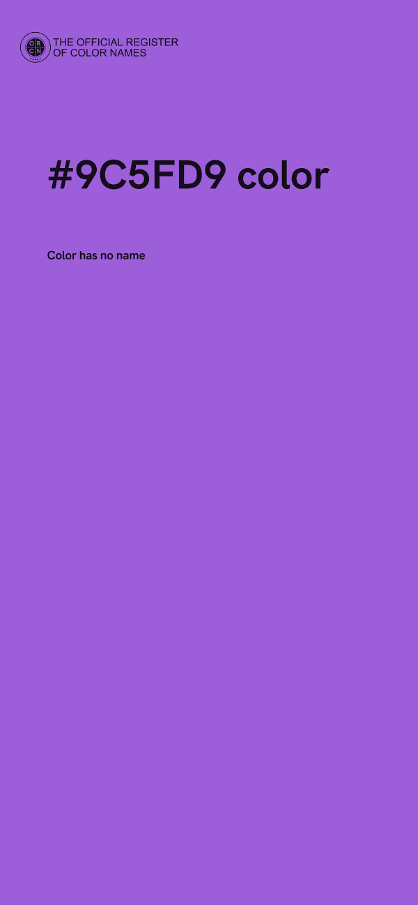#9C5FD9 color image
