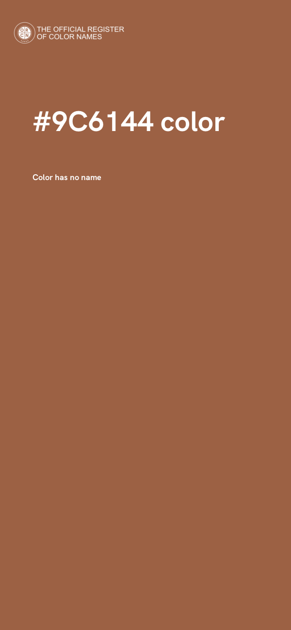 #9C6144 color image