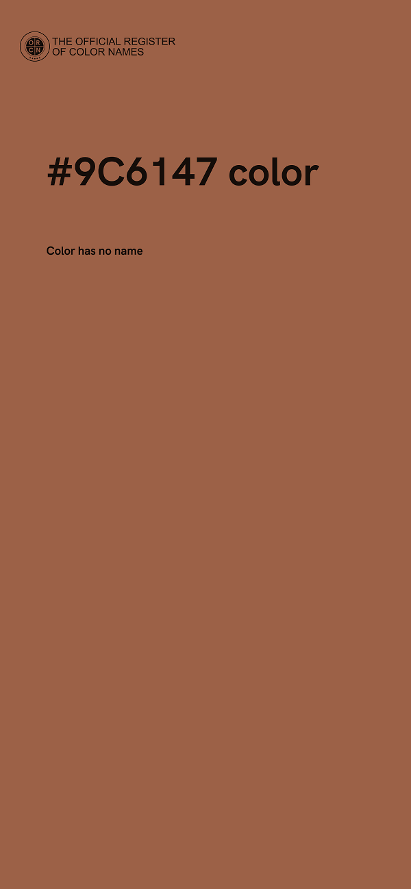 #9C6147 color image