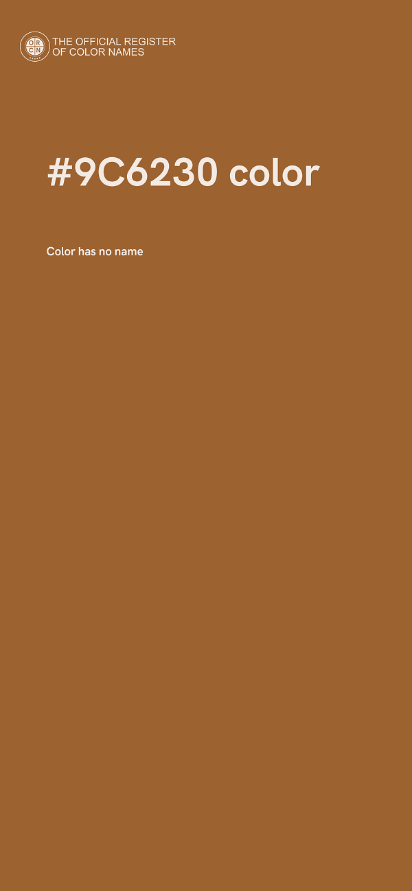 #9C6230 color image