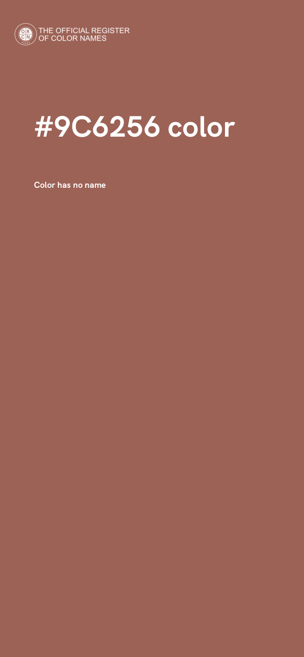 #9C6256 color image