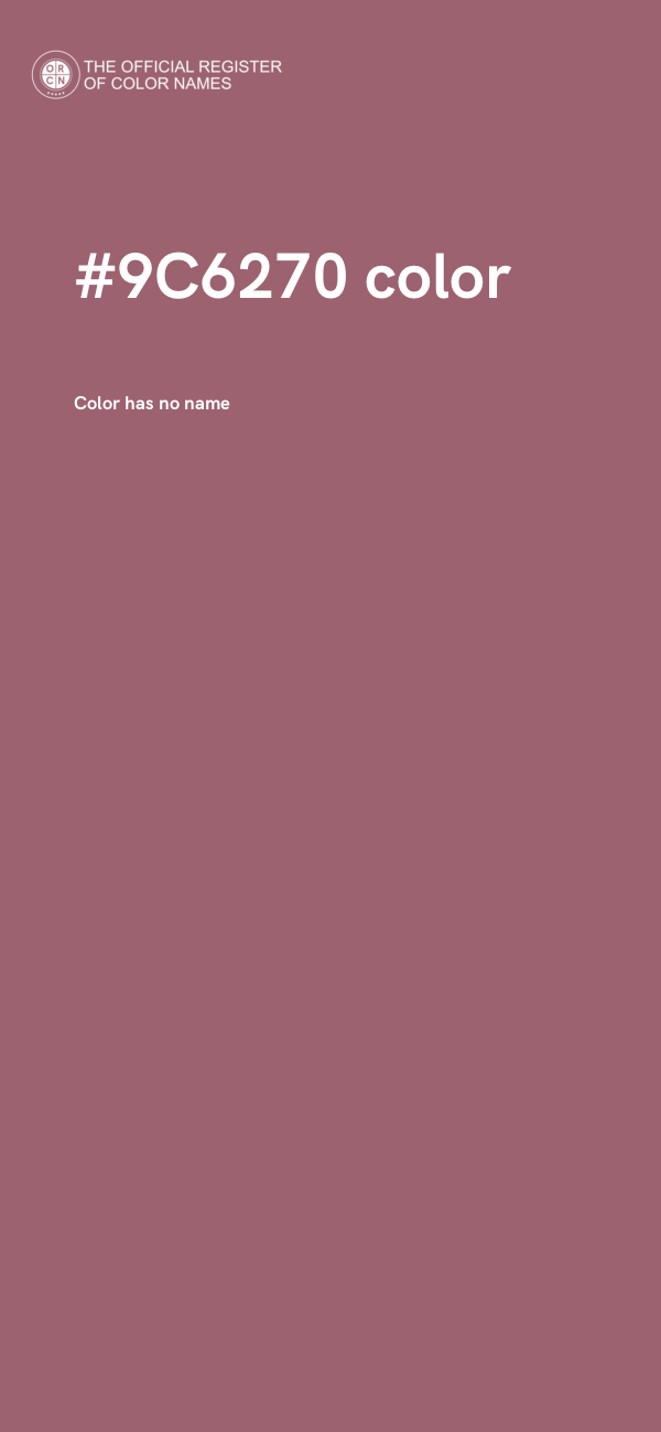 #9C6270 color image