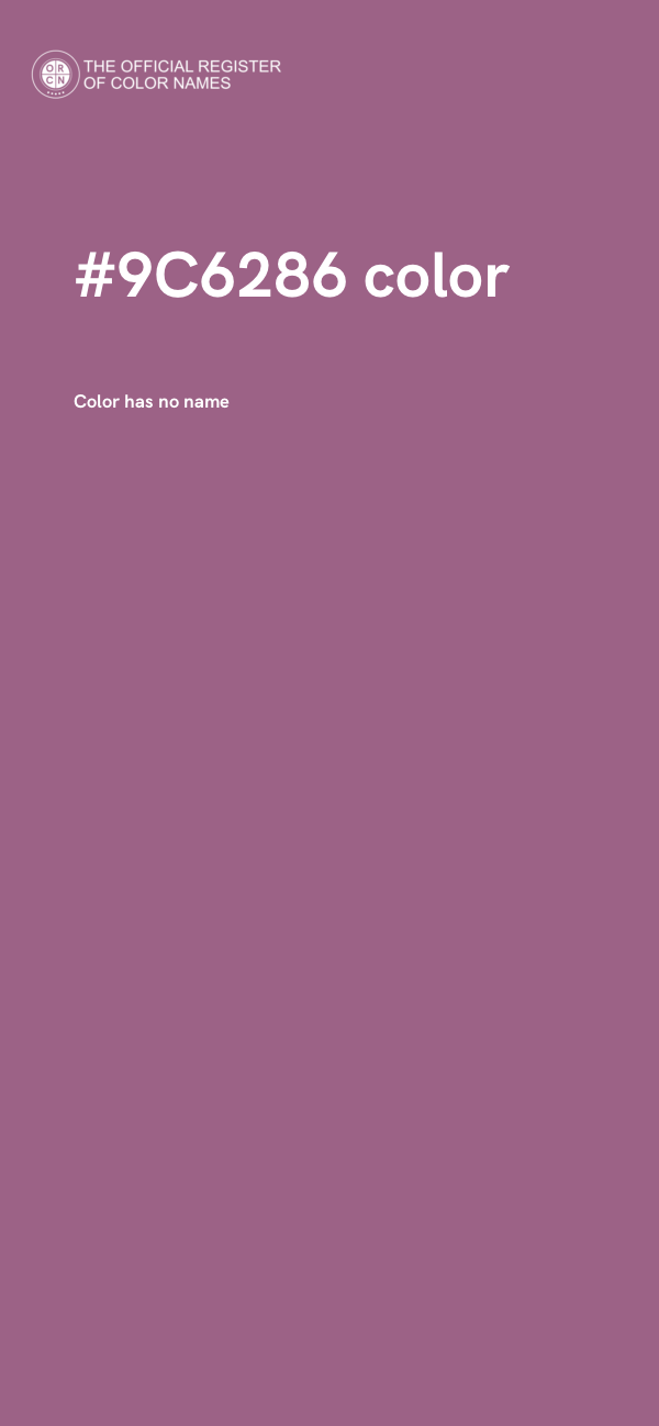 #9C6286 color image