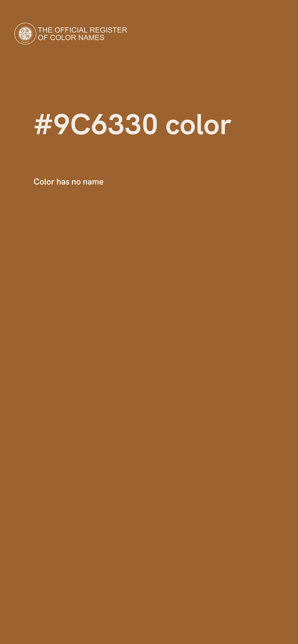 #9C6330 color image