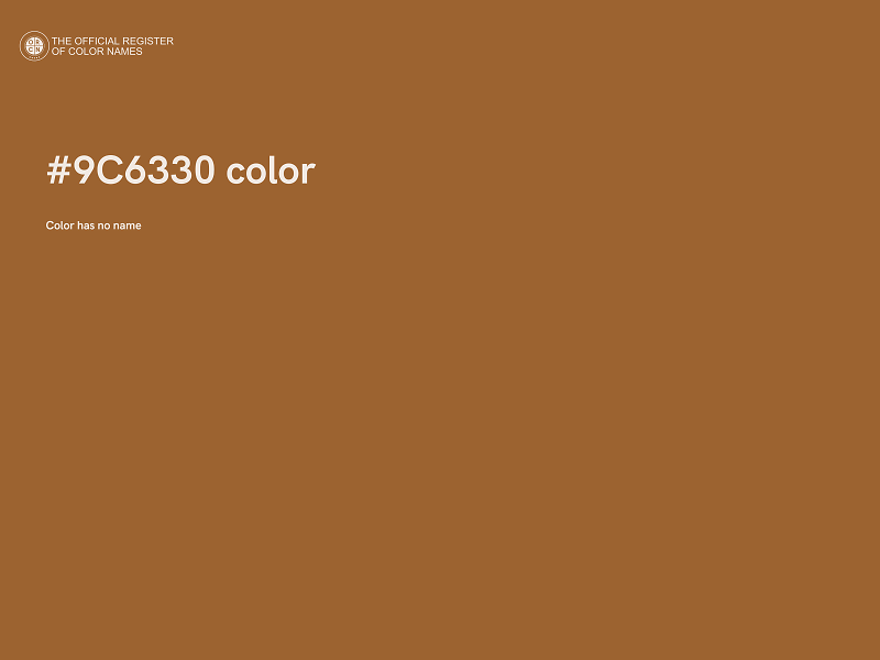#9C6330 color image