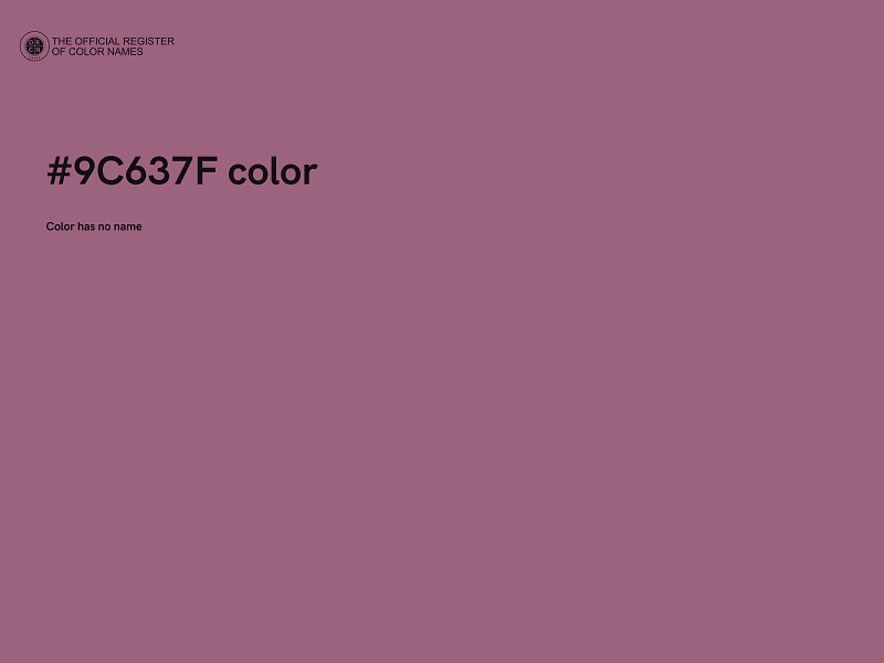 #9C637F color image