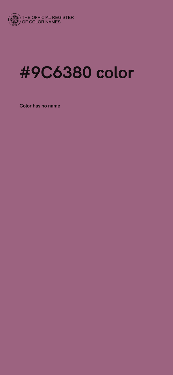 #9C6380 color image