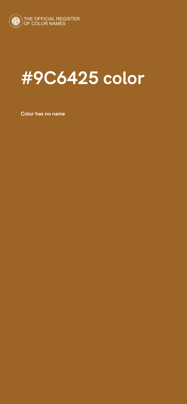 #9C6425 color image