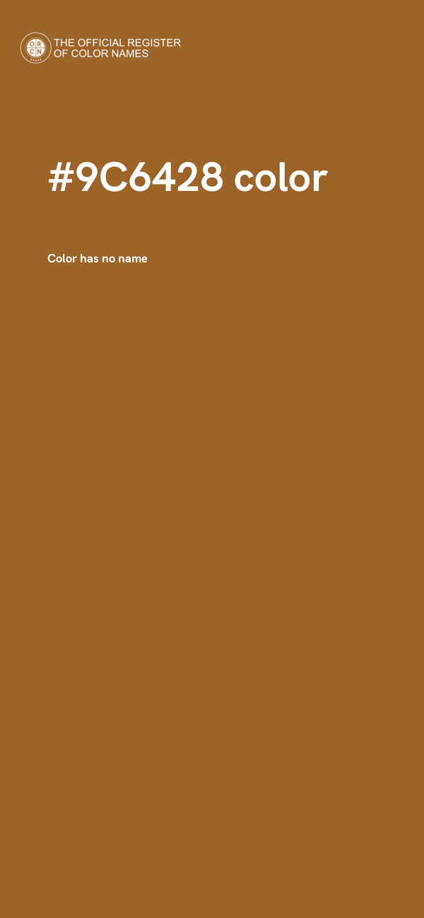 #9C6428 color image