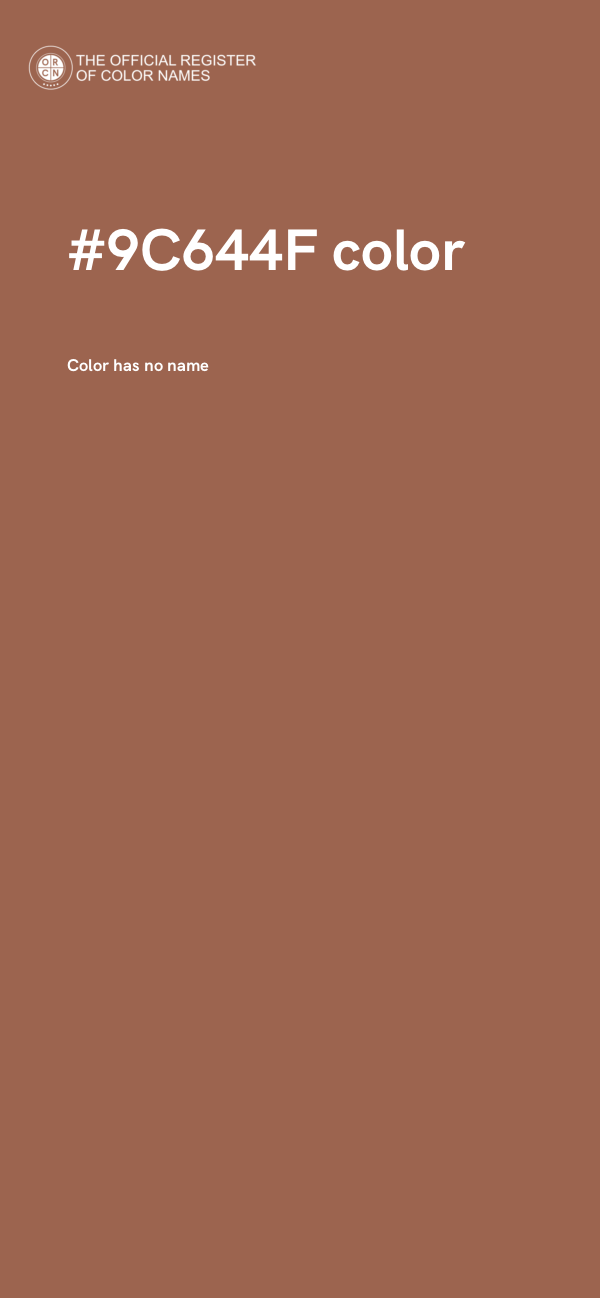 #9C644F color image