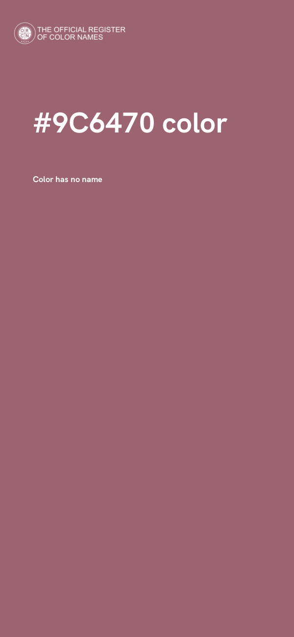 #9C6470 color image
