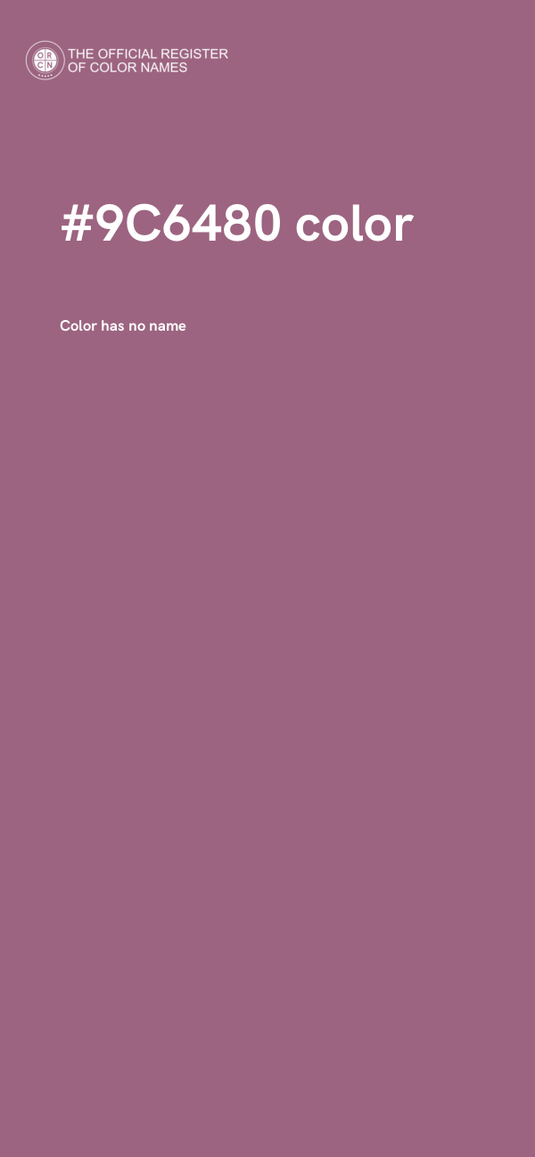 #9C6480 color image