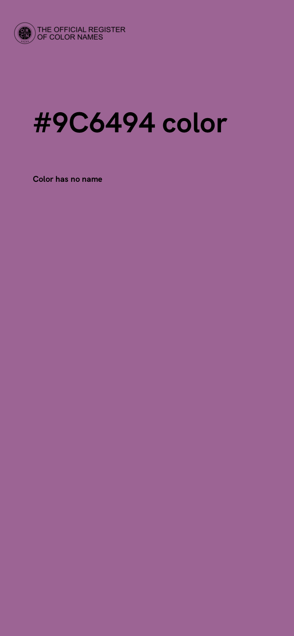 #9C6494 color image