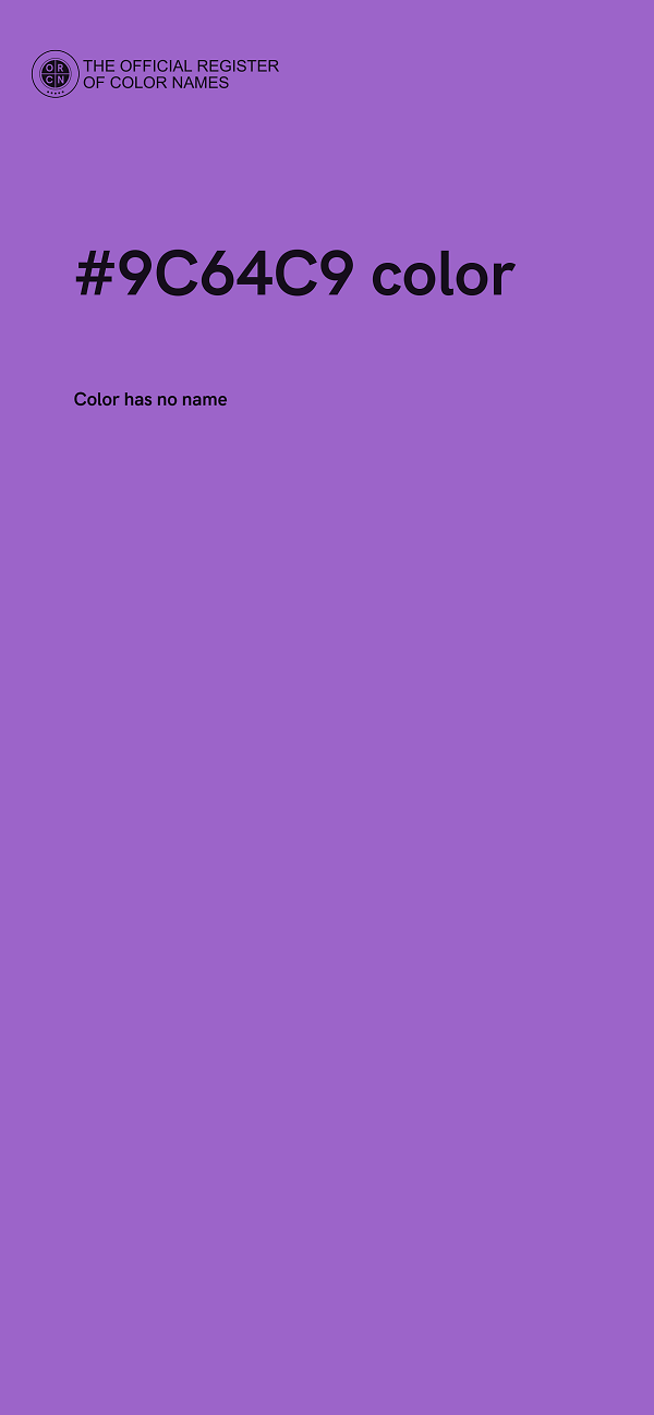 #9C64C9 color image