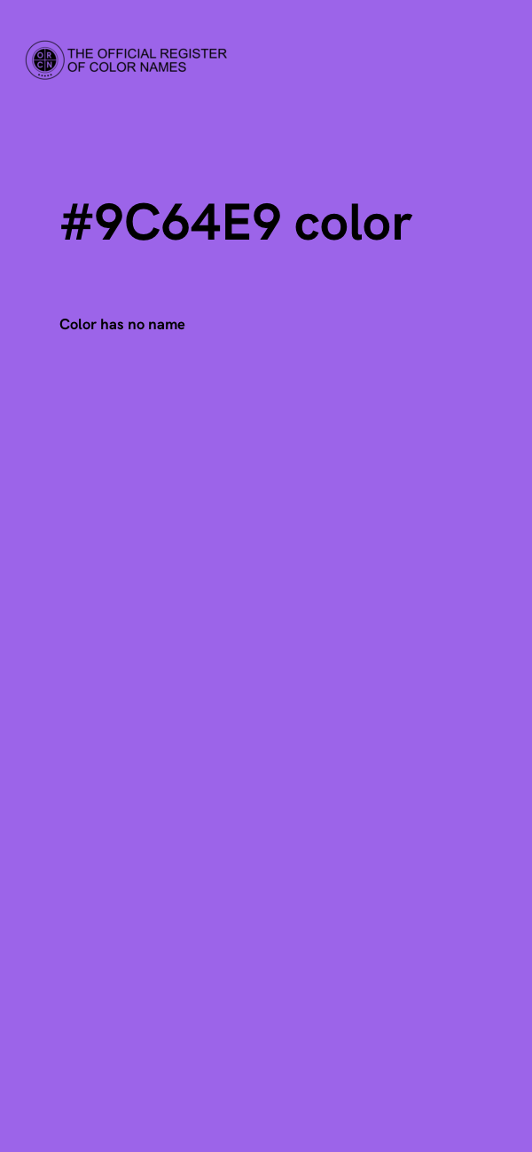 #9C64E9 color image