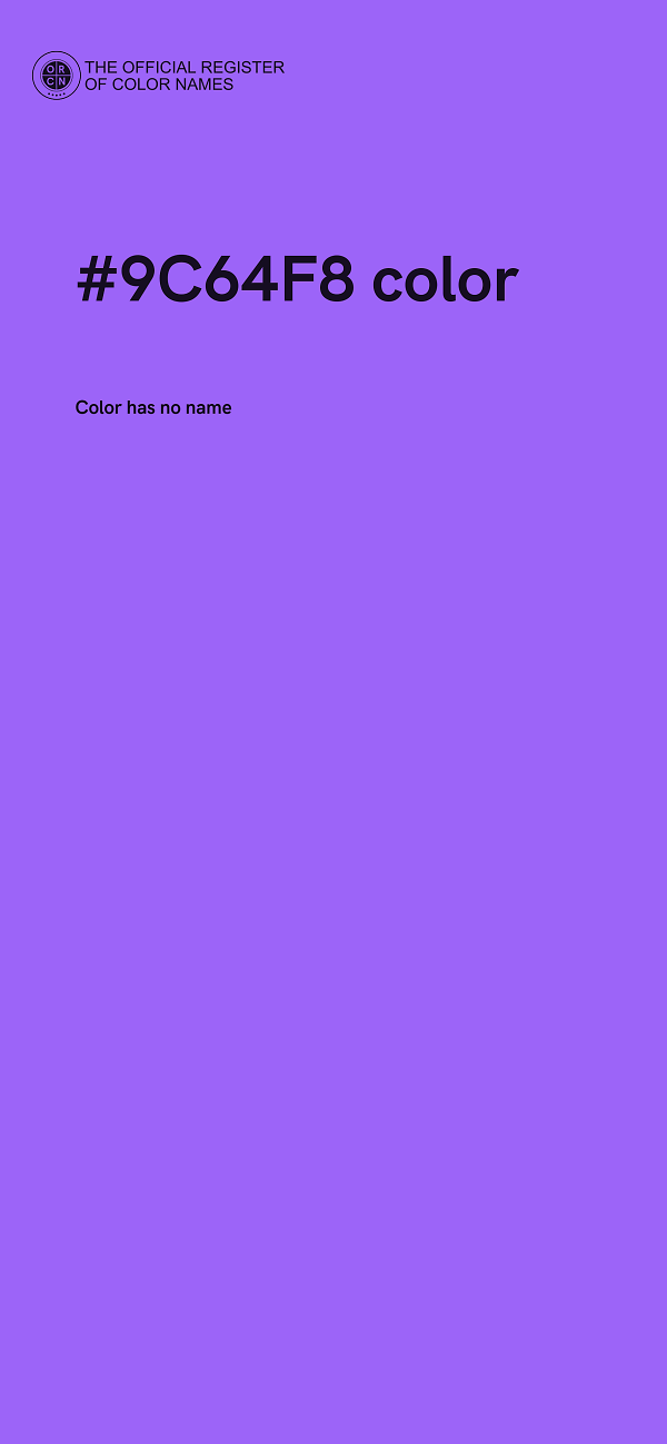 #9C64F8 color image