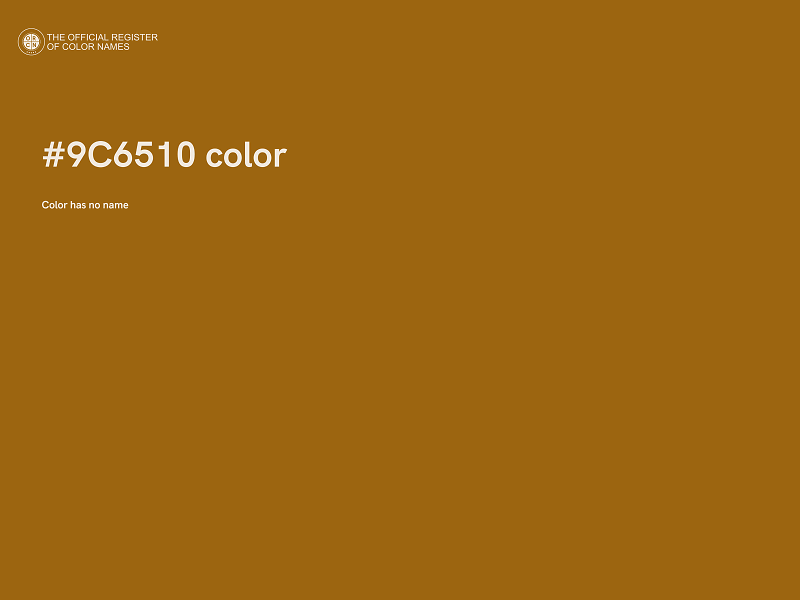 #9C6510 color image