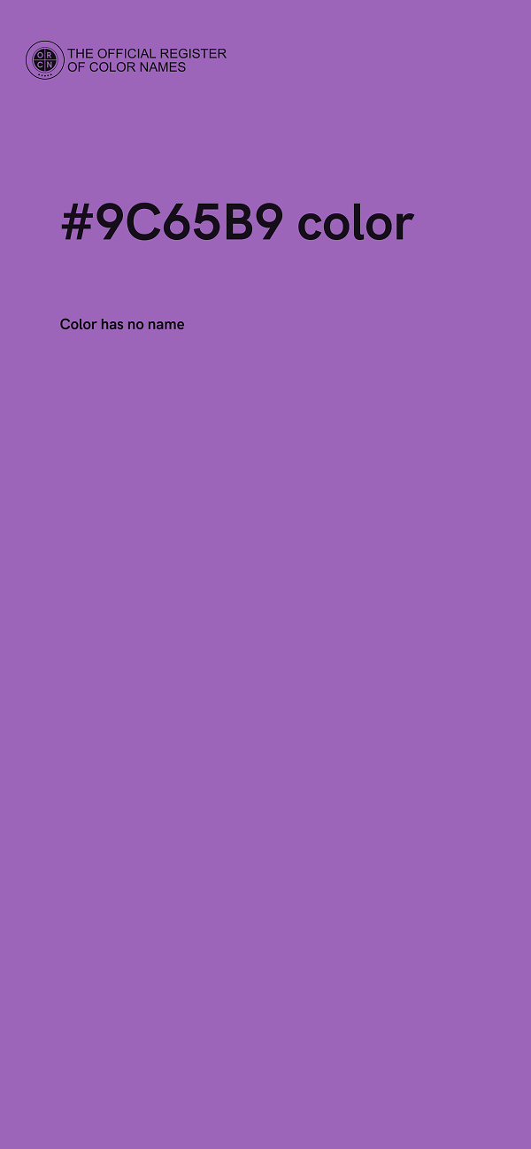 #9C65B9 color image