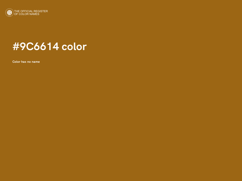 #9C6614 color image