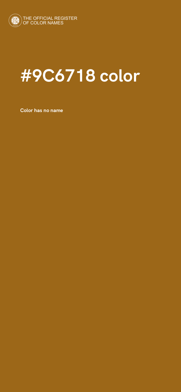 #9C6718 color image