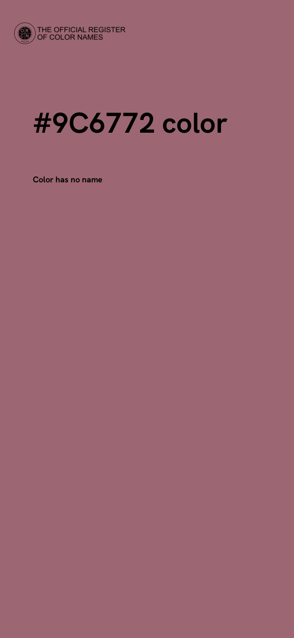 #9C6772 color image