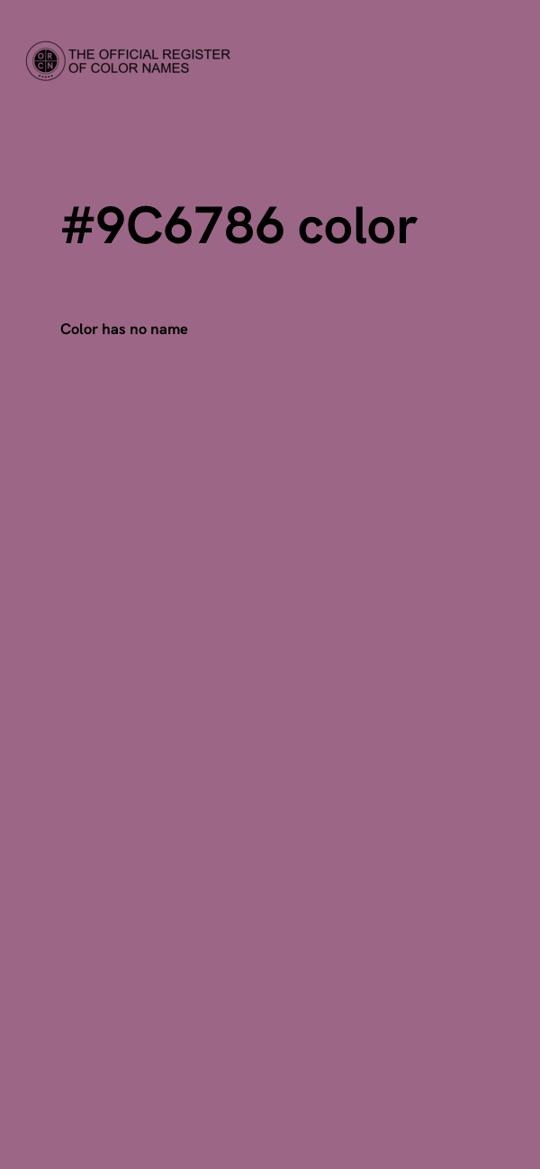 #9C6786 color image