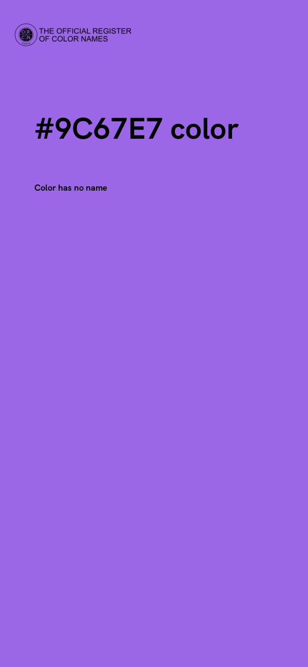 #9C67E7 color image