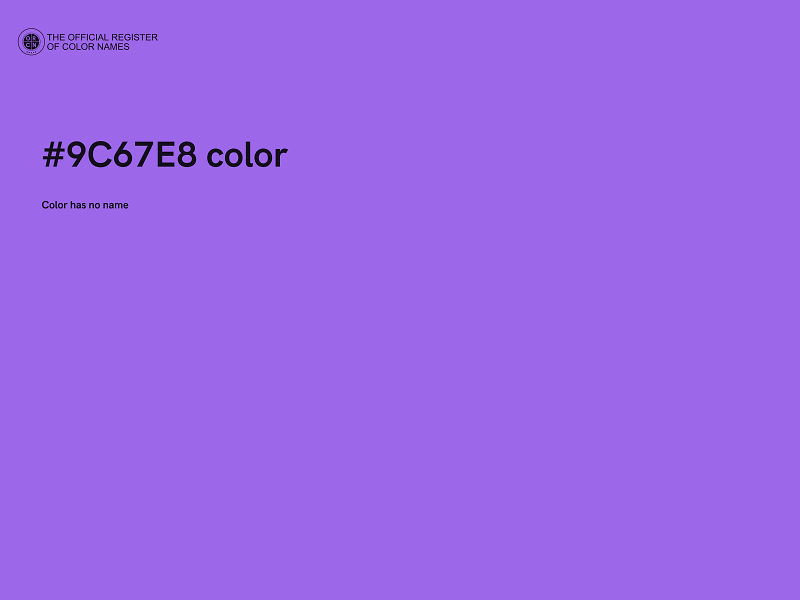 #9C67E8 color image