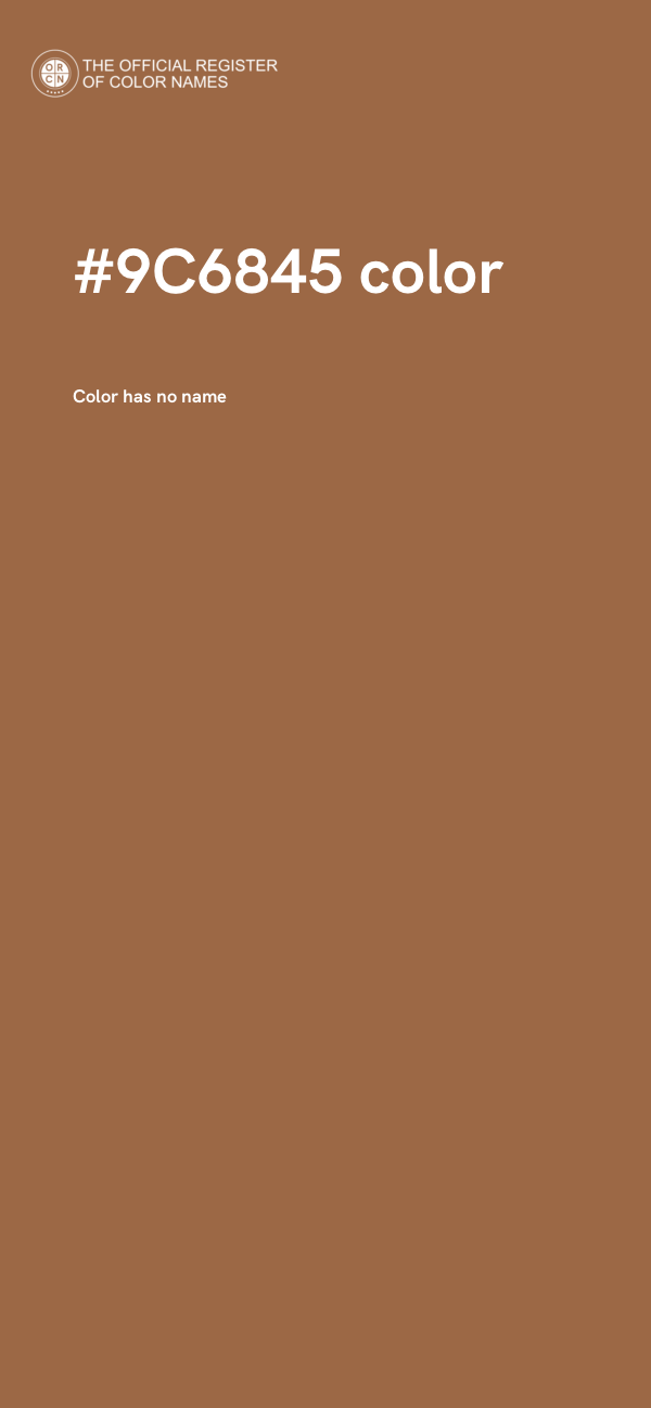 #9C6845 color image