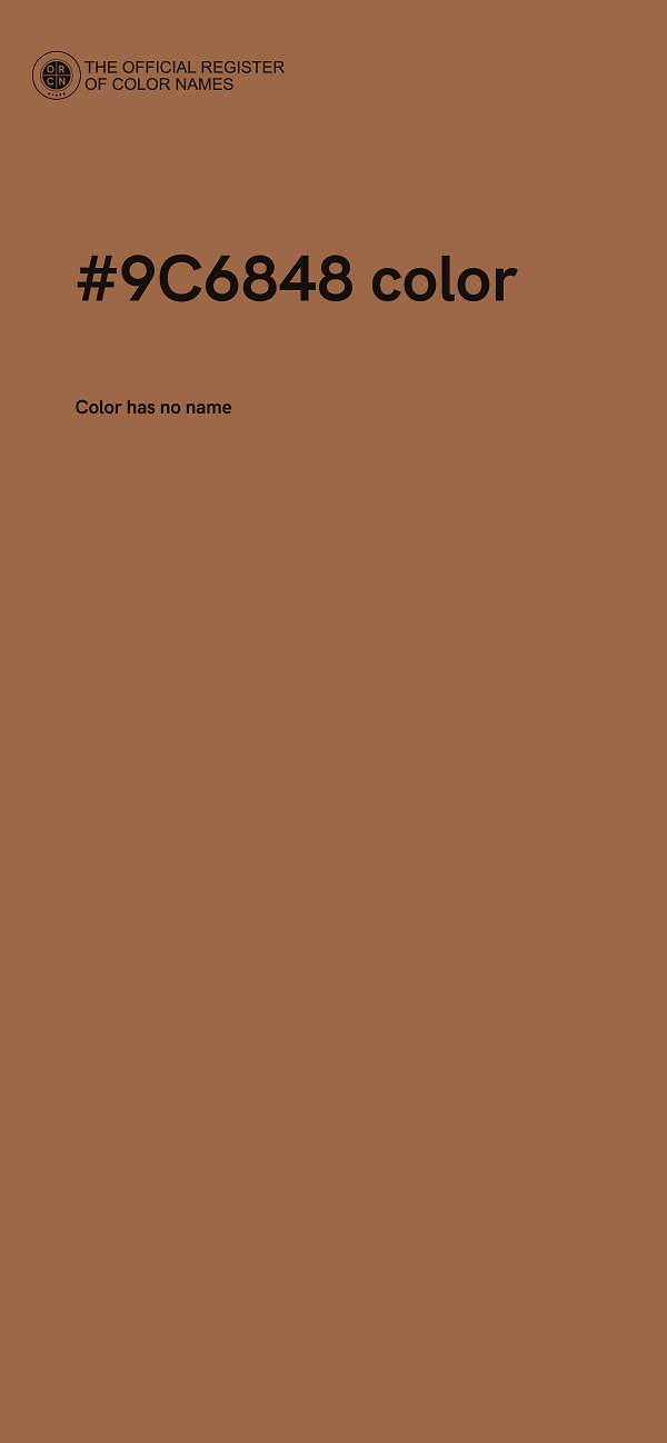 #9C6848 color image