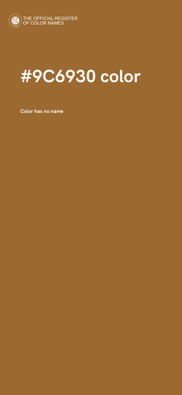 #9C6930 color image
