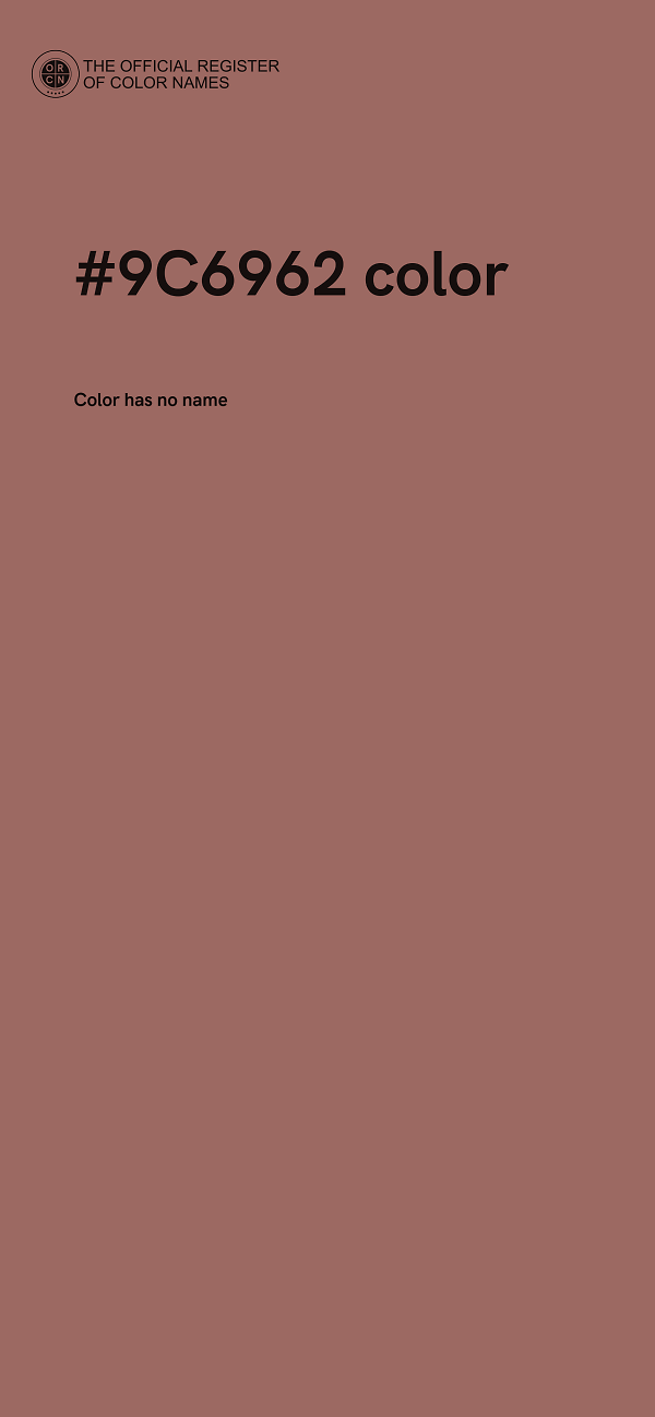 #9C6962 color image