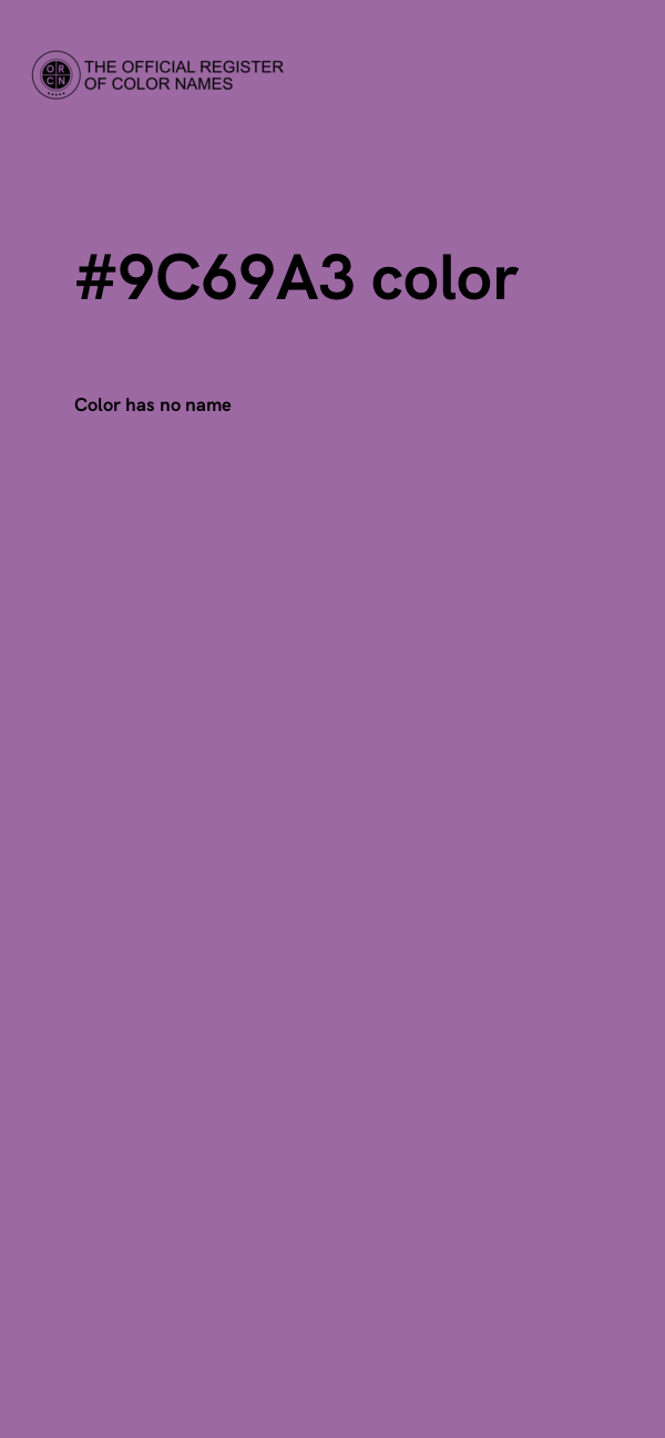 #9C69A3 color image