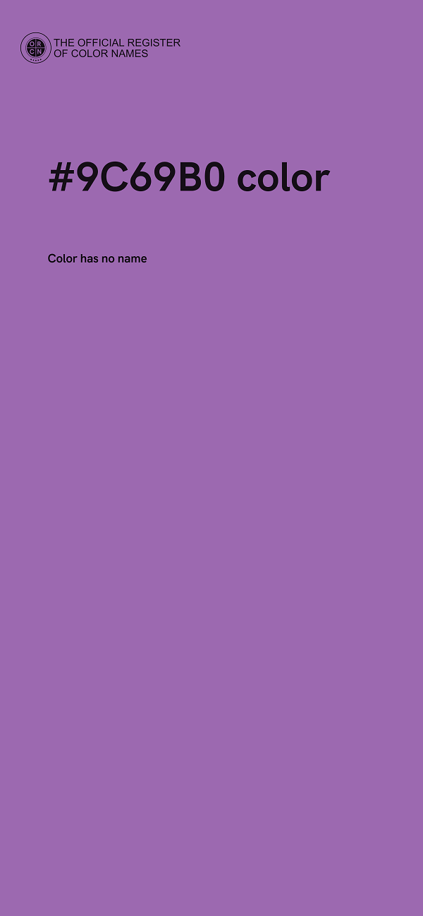 #9C69B0 color image